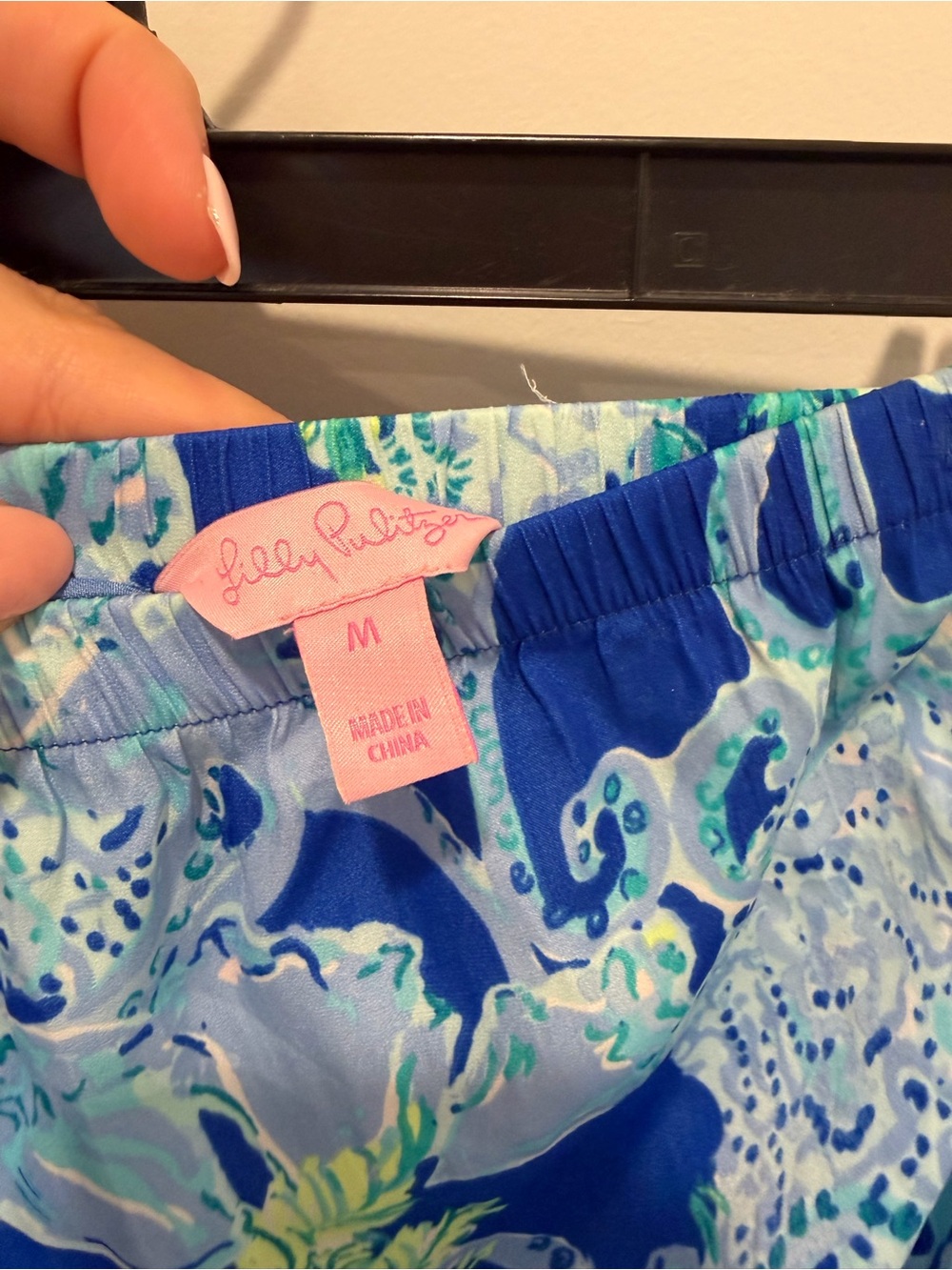 Lilly Pulitzer Blue & Green Paisley Strapless Jumpsuit - Picture 3 of 3